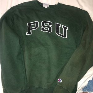 forest green monogram crewneck sweatshirt